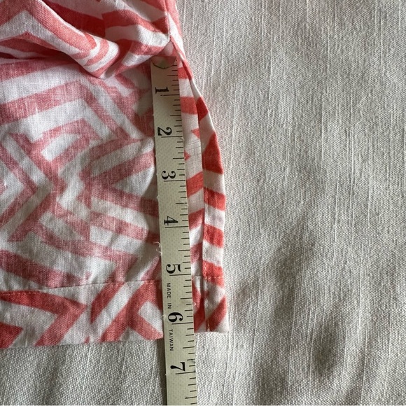 Connie Roberson Shirt Womens L Linen Button Up Geometric Lagenlook Made in USA - Picture 10 of 15